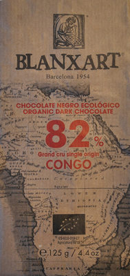 Chocolate negro ecológico 82 % Congo - 8436006832291