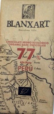 Chocolate negro ecológico Peru 77 % - 8436006834059