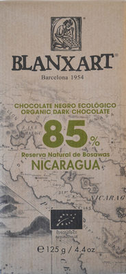 Chocolate negro ecológico 85 % Nicaragua - 8436006836053