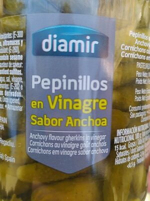 Pepinillos en vinagre sabor anchoa - 8436007955555