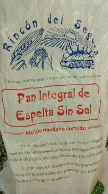 Pan integral de espelta sin sal - 8436022840188