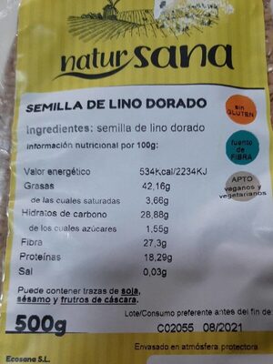 Semilla de lino dorado - 8436044511158