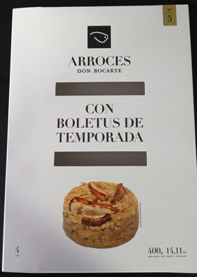 Arroces Don Bocarte con boletus de temporada - 8436534810327