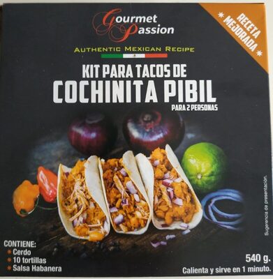 Kit para tacos de cochinita pibil para 2 personas caja 540 g - 8436544290447