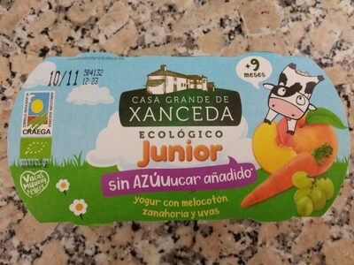 Junior yogur con melocotón, zanahoria y uvas - 8437006245418