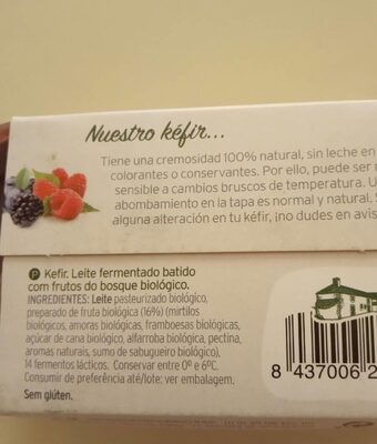 Yogurt ecológico Kefir 14 con frutas del bosque - 8437006245524