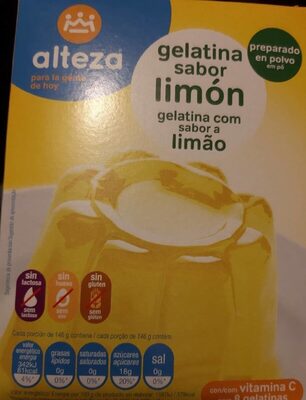 Gelatina sabor limón - Preparado en polvo - 8480024747525