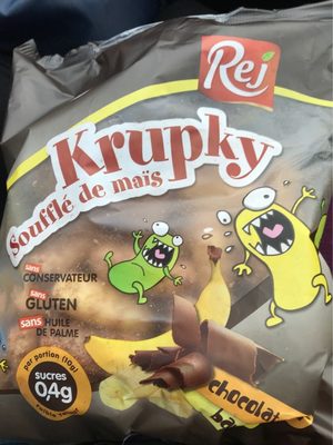 Krupky - Soufflé de maïs banane chocolat noir - 8594038915952
