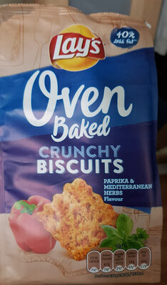 Lays Oven Baked Crunchy Biscuits Paprika & Mediterranean Herbs Flavour - 8710398169129