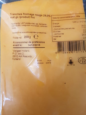 Fromage Cheddar - 8710866010175