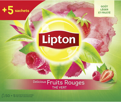 Lipton Thé Vert Fruits Rouges 50+5 Sachets - 8710908921919