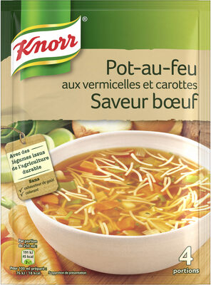 Knorr Soupe Pot au Feu aux Vermicelles et Carottes 67g 4 Portions - 8710908942310