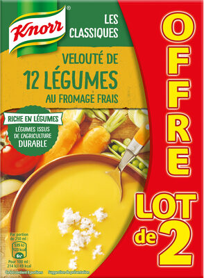Knorr Soupe Liquide Velouté de Légumes Fromage Frais 2x1L - 8710908948152