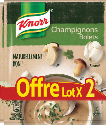 Knorr Soupe Champignons Bolets 57g 2 Portions lot de 3 - 8710908999963