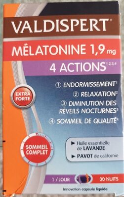 Mélatonine 1,9mg 4 actions - 8711744047962