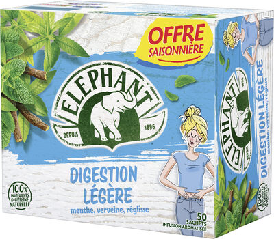 Elephant Infusion Digestion Légère 50 Sachets - 8712100671319