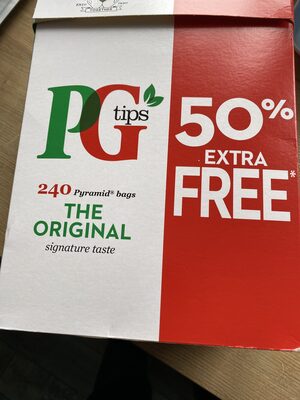 PG Tips 50% Extra 160P Pyramid Tea Bags - 8712100712197