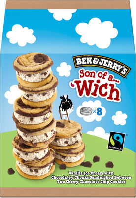 Ben & Jerry's Glace Son of a Wich Cookie Dough x8 240ml - 8712100861567