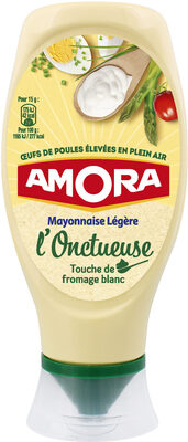 Amora L'Onctueuse Mayonnaise Légère Touche de Fromage Blanc Flacon Souple 430g - 8712100877049