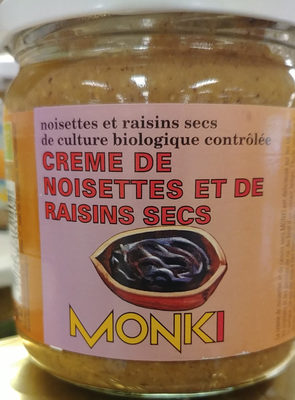 Monki Hazelnoten-rozijnenpasta Eko - 8712439031402