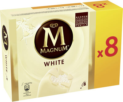 Magnum Batonnet Glace Chocolat Blanc x8 880ml - 8712566328444