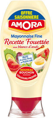 Amora Mayonnaise Fine Recette Fouettée aux blancs d'oeuf Flacon 398g - 8712566377251