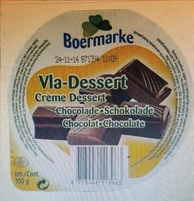Boermarke Vla-Dessert Chocolade(12x150ml/150g) - 8713442113963