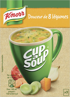 Knorr Cup A Soup Soupe Douceur de 8 légumes 48g 3 Sachets - 8714100261163