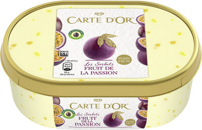 Carte D'or Sorbet Plein Fruit Fruit de la Passion Bac 1l - 8714100385685