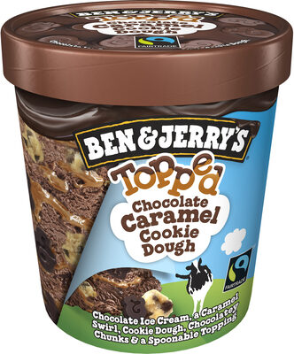 Ben & Jerry's Glace Pot Topped Chocolate Caramel Cookie Dough 470ml - 8714100387115