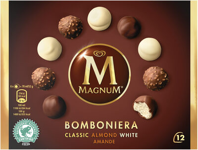 Glace bomboniera classic amande blanc x12 140ml - 8714100572634