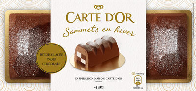 Carte D'or Inspiration Buche Glacée Trois Chocolats 8 parts 750ml - 8714100633694