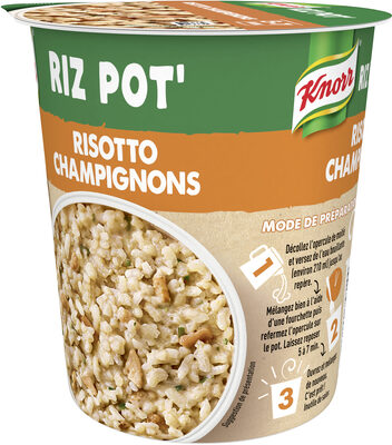 Knorr Mon Rice Pot Plat Déshydraté Risotto aux Champignons 75g - 8714100758144