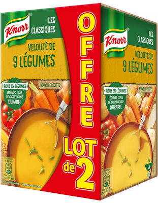 Knorr Soupe Veloutée aux 9 Légumes 1L lot de2 - 8714100766590