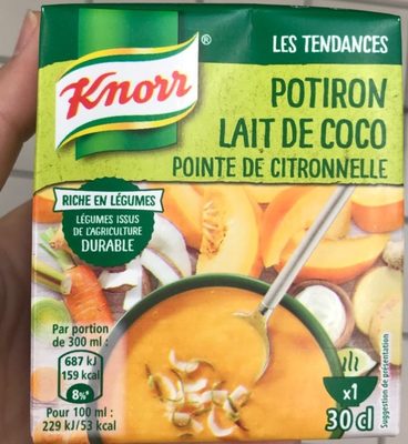 Knorr Soupe Potiron Lait de Coco Citronnelle 30cl - 8714100767207