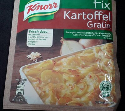 Knorr Fix Kartoffel Gratin, Trockenprodukt - 8718114824932