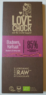 Blueberry & hemp seed 85% kakao - 8718421154333