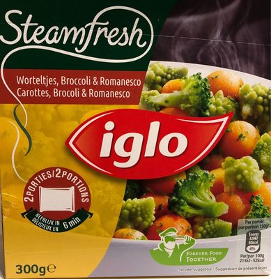 Stoomgroenten MIX 300gr Carottes Brocoli Et Romanesco - 8722700092285