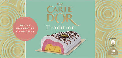 Carte D'or Tradition Buche Glacée Pêche Framboise Chantilly 1l - 8722700284154