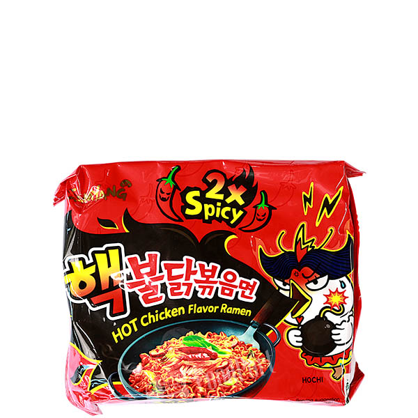 Samyang 2x Spicy Hot Chicken Flavour 140g ramen stir noodle challenge Korean Ramen Noodles - 8801073113428
