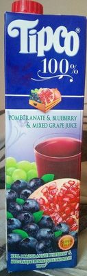 Tipco Pomegranate and Blueberry and Grape Juice 100percent - 8851013776497
