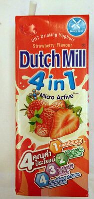 Dutch Mill Drinking Yoghurt Uht Milk Strawberry 180ML. Pack - 8851717040016