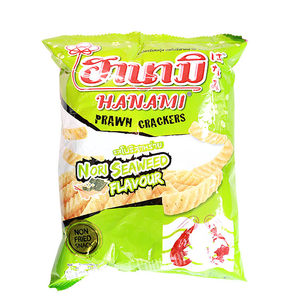Hanami Prawn Crackers Nori Seaweed Flavour (60G) - 8852052114509