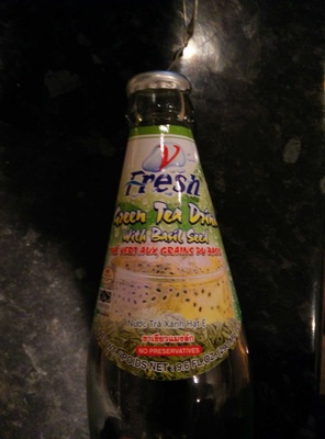 V Fresh, Green Tea Drink With Basil Seed - 8853095001764
