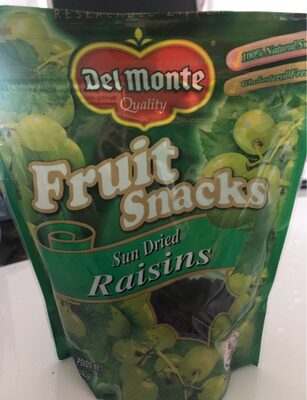 Fruit snacks sun dried Raisins - 8887333110154
