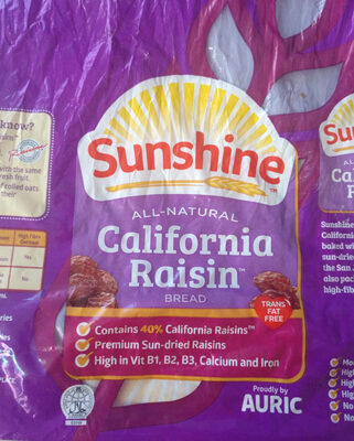 All-Natural California Raisin Bread - 8888010101540