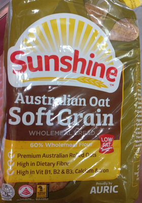 Australian Oat Soft Grain Wholemeal Bread - 8888010101601