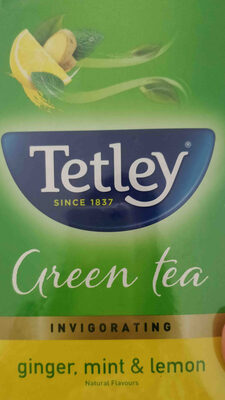 Tetley green tea ginger mint - 8901052087617
