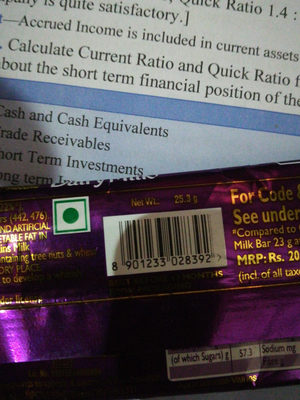 Dairy milk - 8901233028392