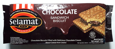 Selamat Chocolate Sandwich Biscuit - 8991001770011